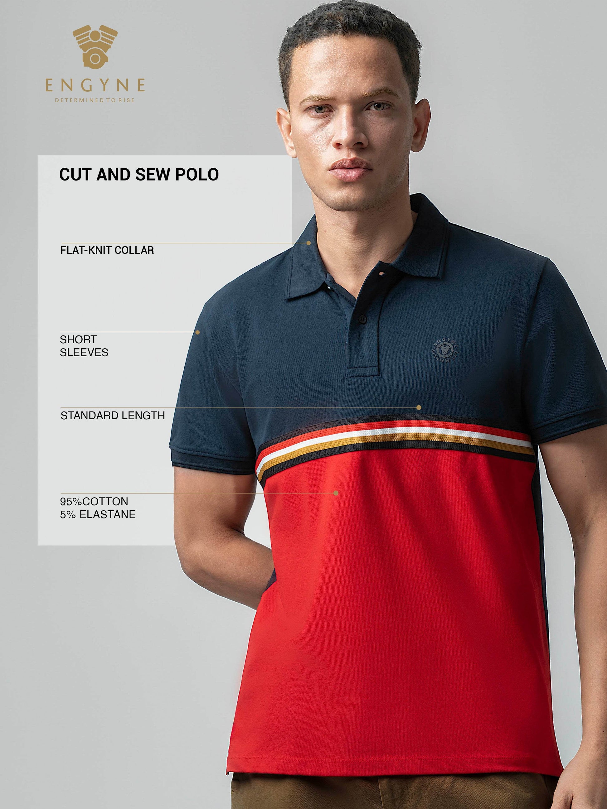 Navy blue polo tshirt for men