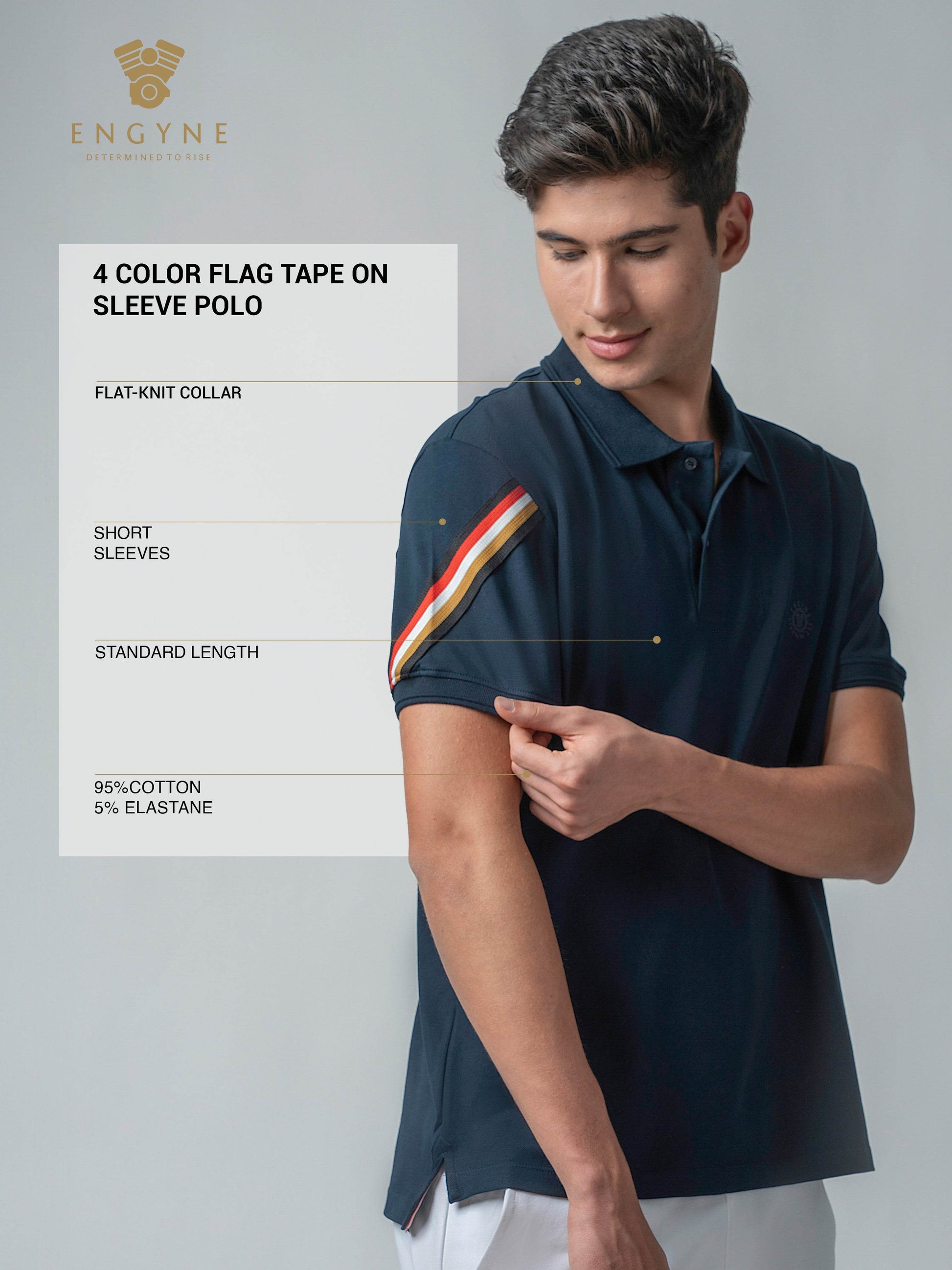 Navy blue polo tshirt for men