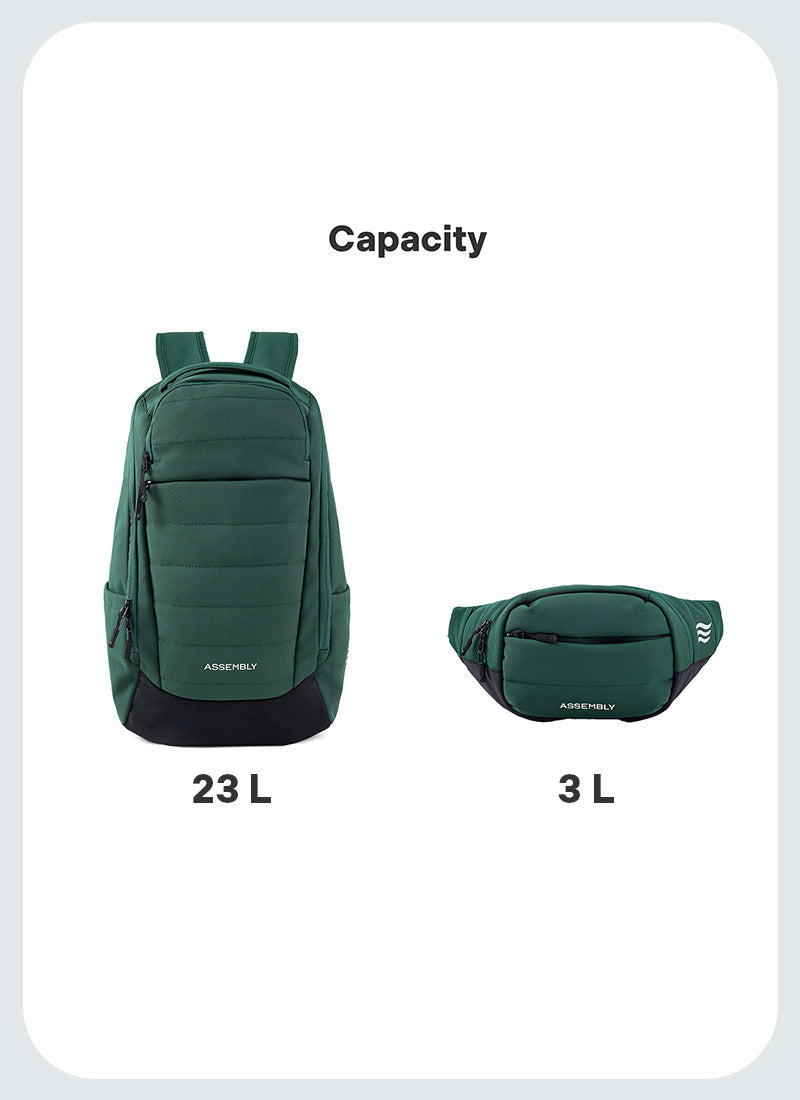 Float Backpack & Fanny Combo | IVY | Premium Backpack & Crossbody Bag