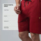 Engyne Essential Shorts with Emblem Logo Cotton Loop Knit Red Men