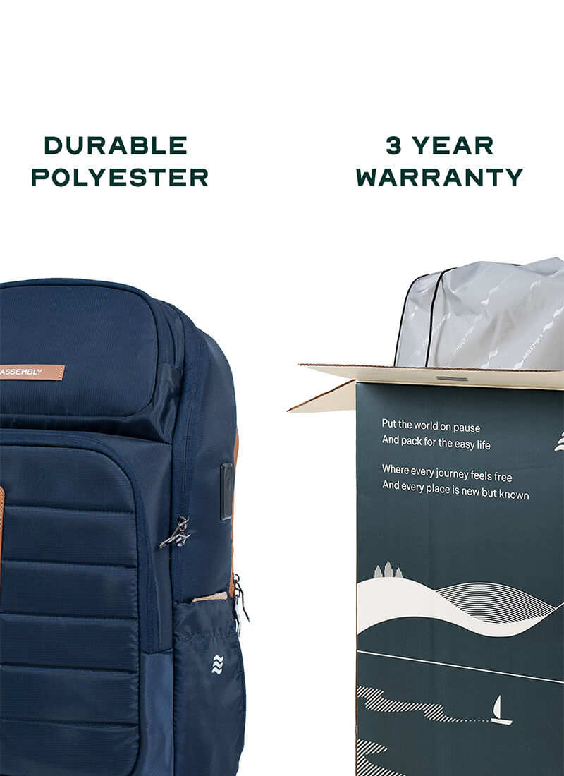 Odyssey Backpack | Navy Blue | Everyday Laptop Backpack