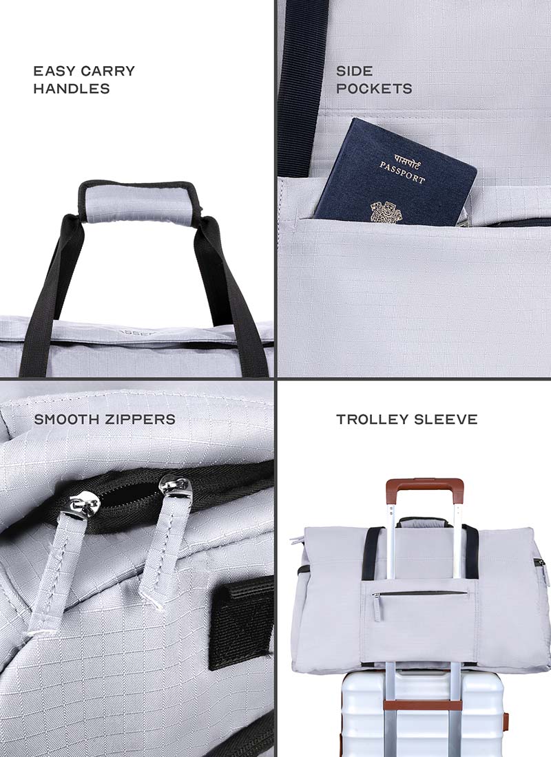 Scape Duffle | Grey | Duffle Bag For Trekking Or Casual Trips