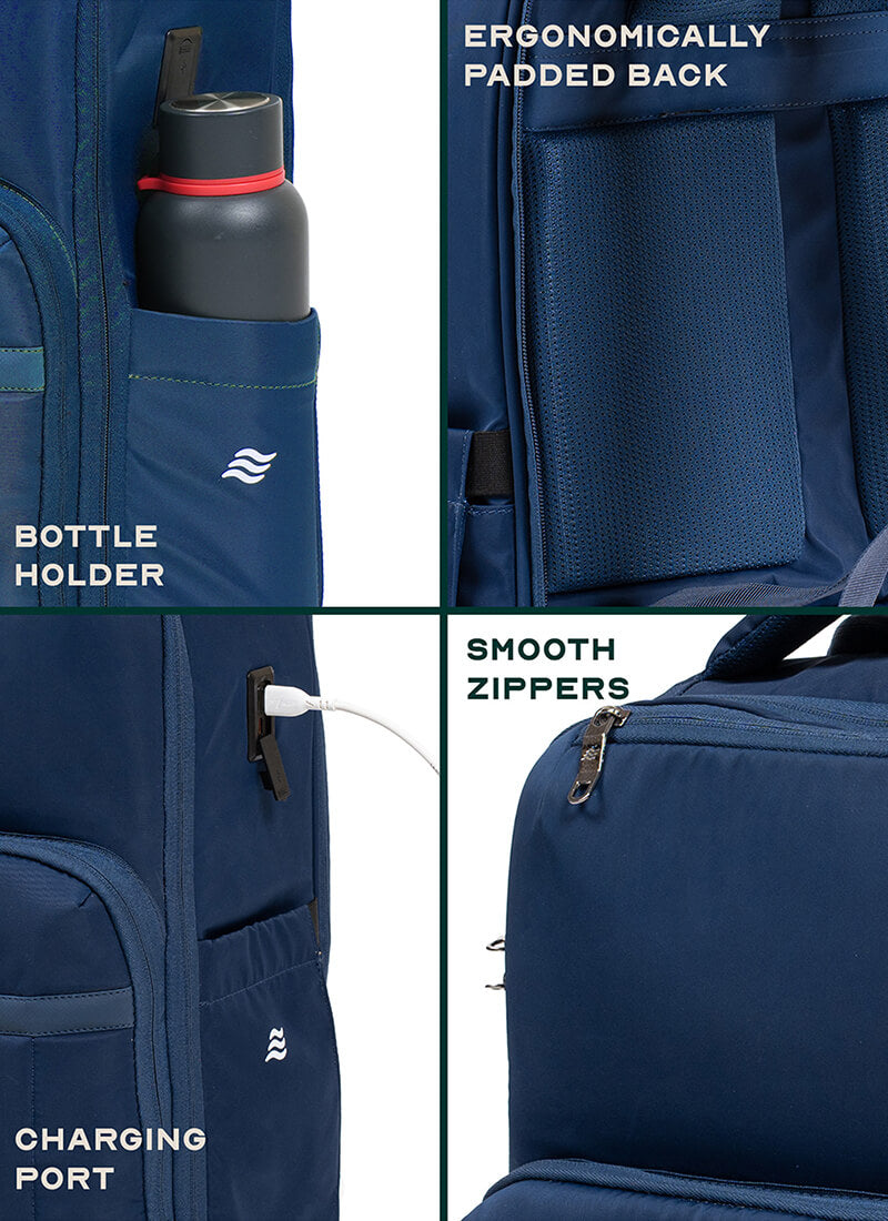Rover Trolley Backpack | Blue | Convertible Laptop Bag for Professionals