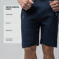Engyne Essential Shorts with HD Print in Cotton Interlock Navy Men