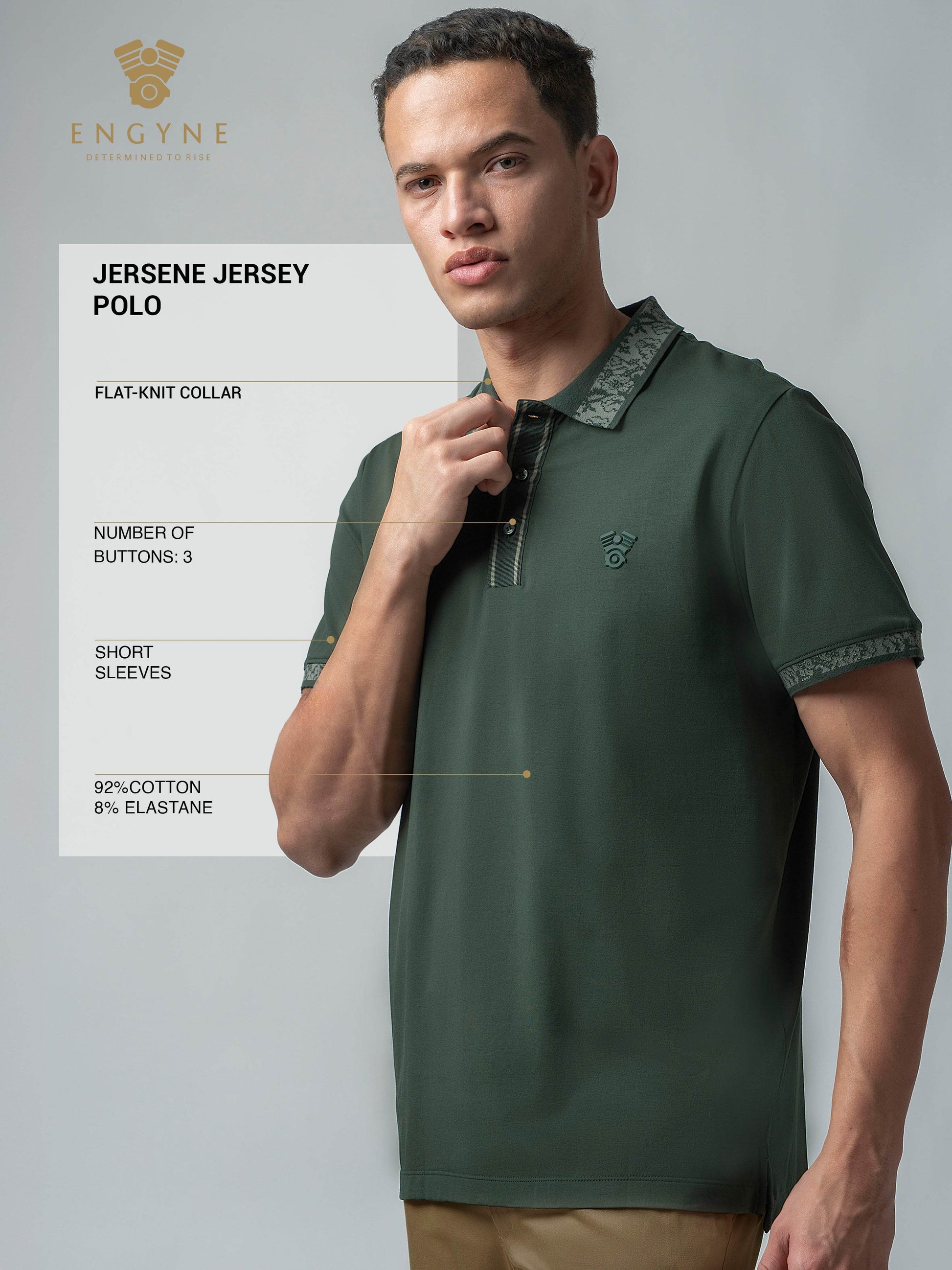 Green polo tshirt for men 