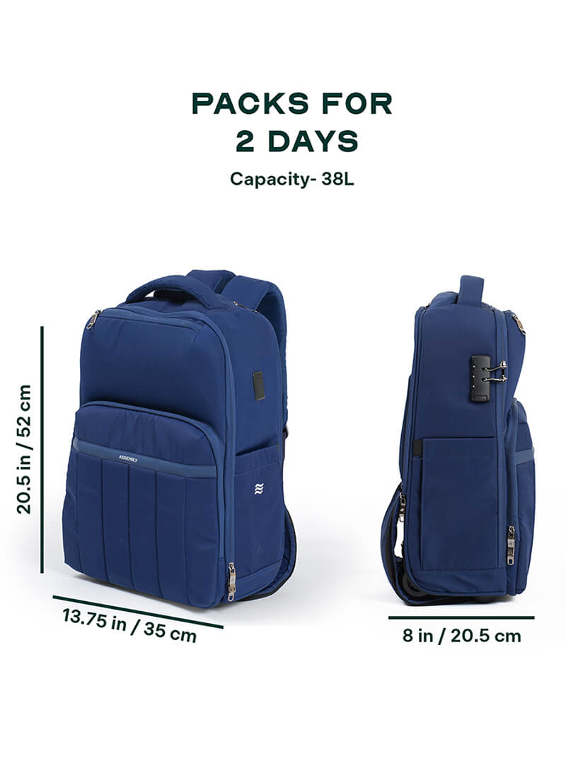 Rover Trolley Backpack | Blue | Convertible Laptop Bag for Professionals