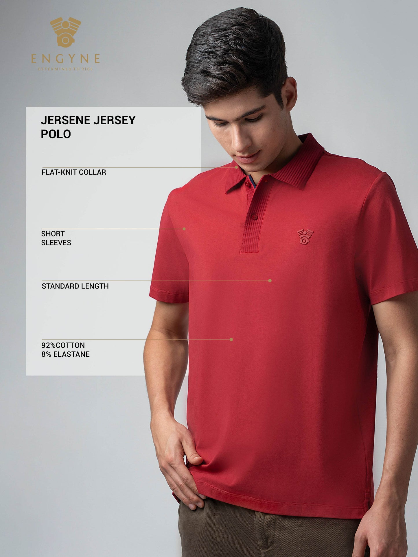 Red polo tshirt for men 