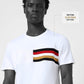 Supima Cotton Lycra Interlock with Engyne Signature Flat-Knit Rib Chest Panel and Embroidered Branding White T-shirt