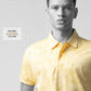 Supima Cotton Jersey All-Over Print Yellow Polo for Men