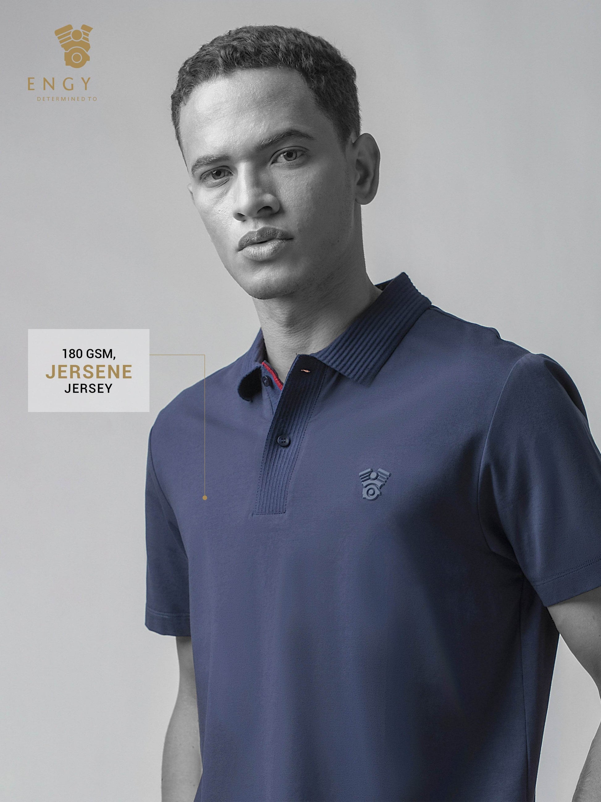Navy blue polo tshirt for men 