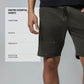 Engyne Shorts with HD Print Cotton Poly Interlock Olive Men Shorts