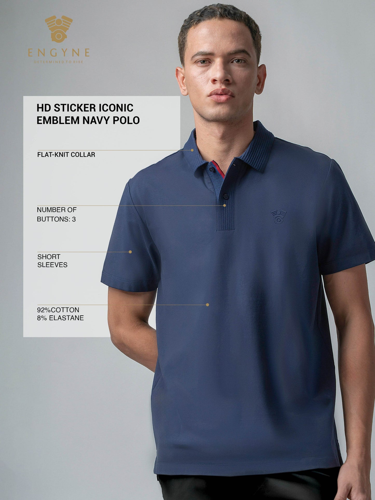 Navy blue polo tshirt for men 