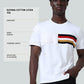 Supima Cotton Lycra Interlock with Engyne Signature Flat-Knit Rib Chest Panel and Embroidered Branding White T-shirt
