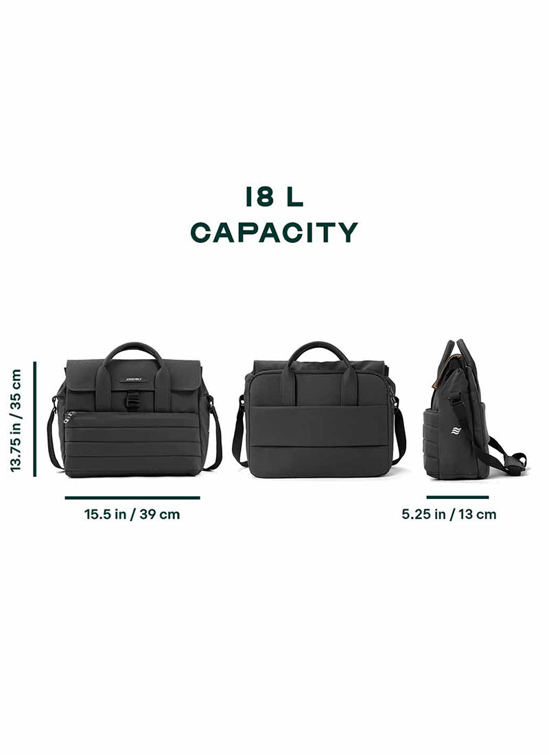 Stark Messenger | Black | Everyday Office Laptop Bag