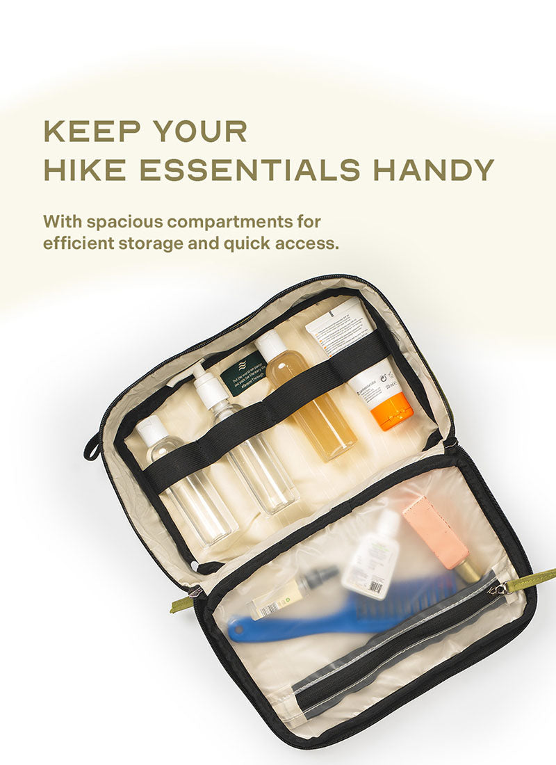 Scape Dopp Kit | Green | Organsier For Week long Trek Or Vacations