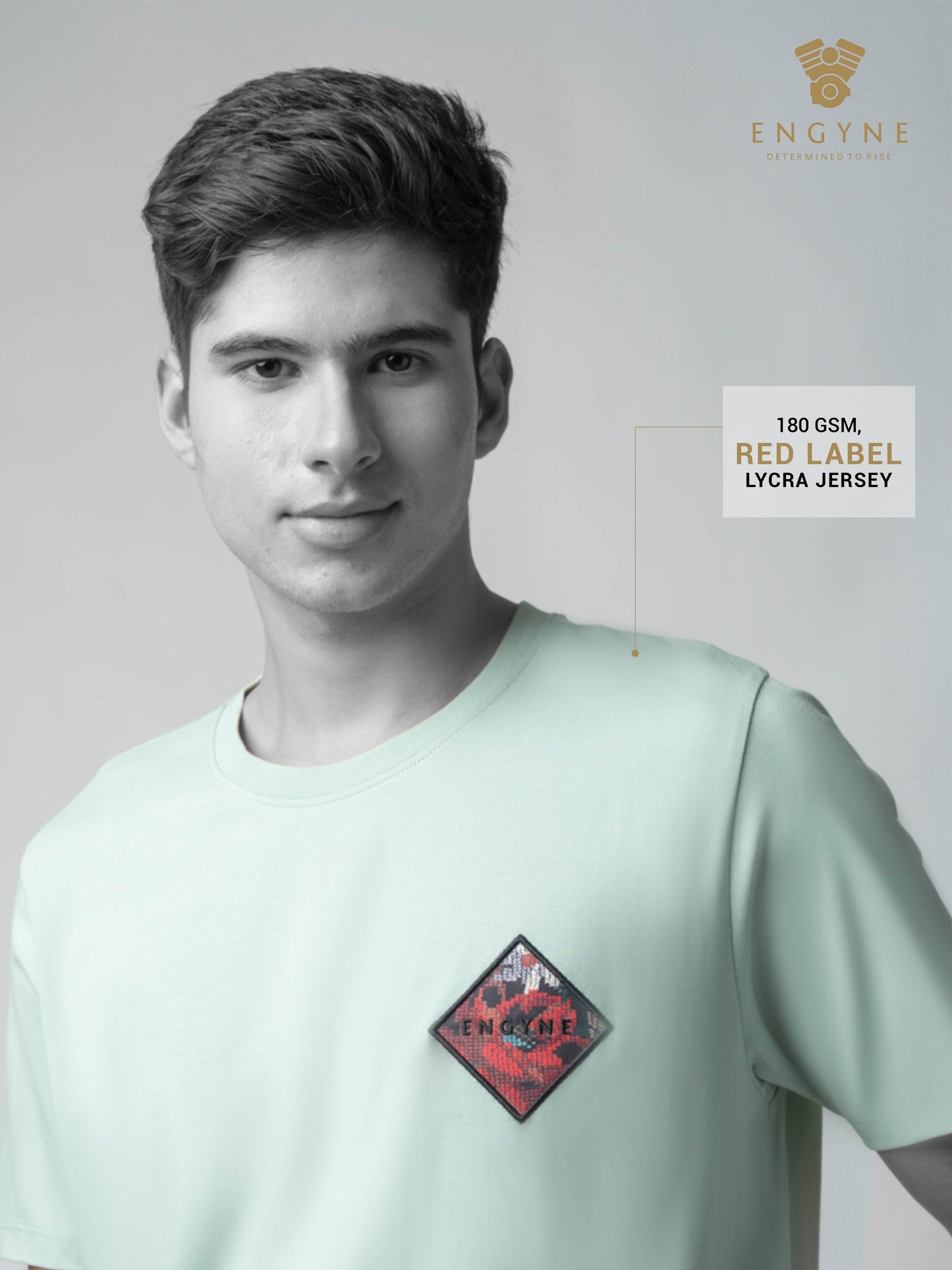 Light green cotton lycra t-shirt
