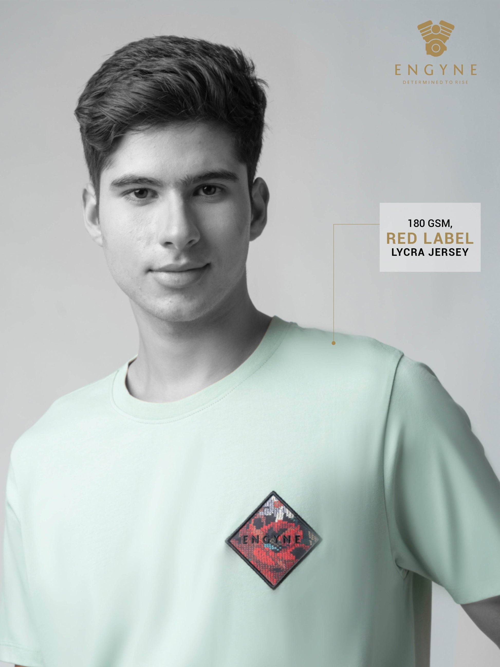 Light green cotton lycra t-shirt