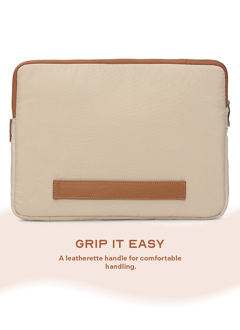 Odyssey Sleeve | Beige |  Padded Laptop Sleeve