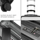 StarkPro | Grey/White | Cabin Hard Luggage