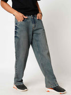 Men's Sand Washed Straight Fit Jeans B5IVE