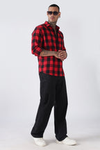 Red & Black Buffalo Check Casual Shirt Uri