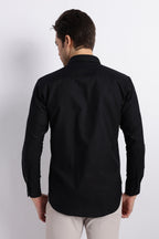 100% Pure Cotton Black Oxford Shirt for Men