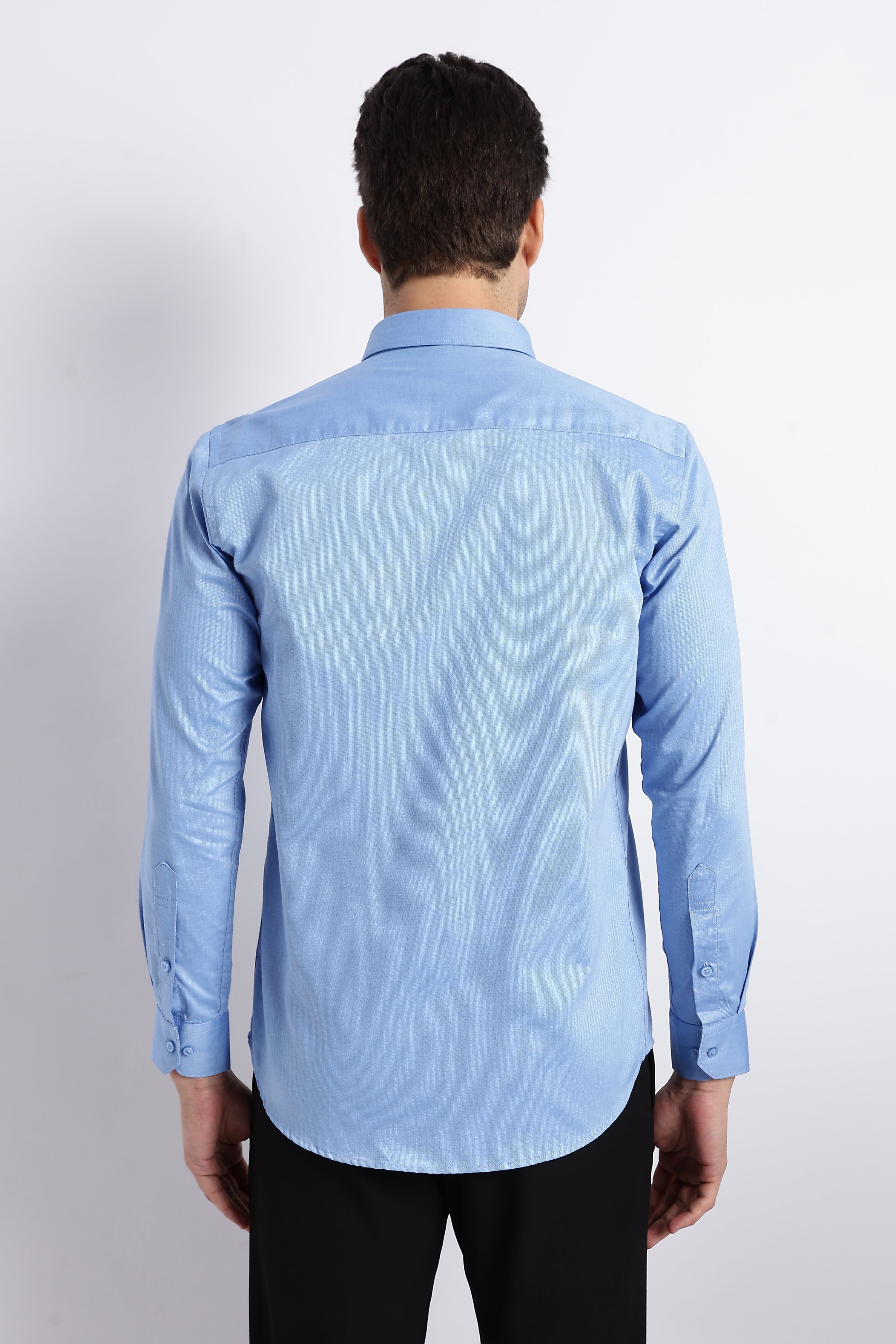 100% Pure Cotton Blue Oxford Shirt for Men