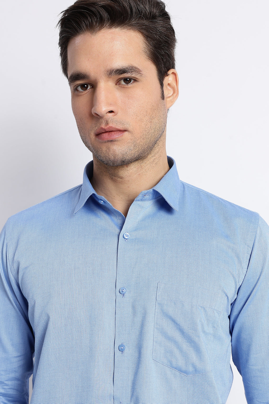 100% Pure Cotton Blue Oxford Shirt for Men