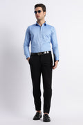 100% Pure Cotton Blue Oxford Shirt for Men