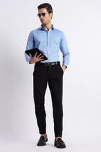 100% Pure Cotton Blue Oxford Shirt for Men