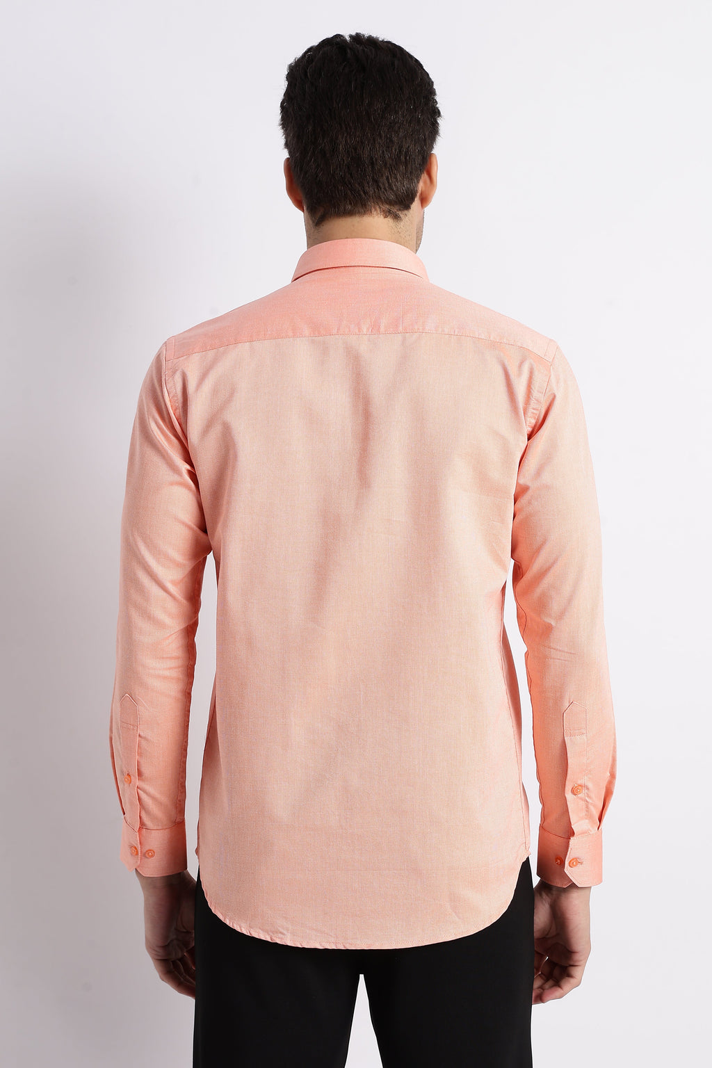 100% Pure Cotton Orange Oxford Shirt for Men
