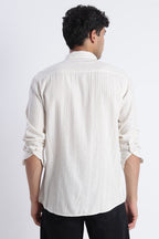 Ivory Stripe Casual Shirt