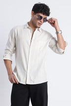 Ivory Stripe Casual Shirt
