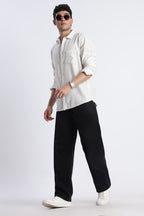 Ivory Stripe Casual Shirt