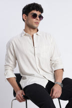 Ivory Stripe Casual Shirt
