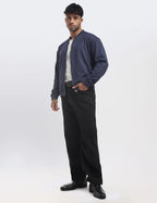 Men's Monaco Night Suede Bomber Zipper Jacket Vellure