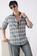 Multicolor Plaid Waffle Casual Shirt
