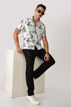 Uri Floral Sketch White Shirt Uri