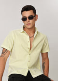 Uri Butter Yellow Seersucker Shirt Uri