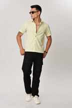 Uri Butter Yellow Seersucker Shirt Uri