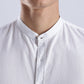 Kyoto Linen Mandarin Shirt in Yuki White