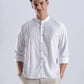 Kyoto Linen Mandarin Shirt in Yuki White