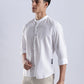 Kyoto Linen Mandarin Shirt in Yuki White