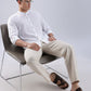 Kyoto Linen Mandarin Shirt in Yuki White