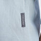 Kyoto Linen Mandarin Shirt in Shibuya Blue
