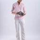 100% Linen Soft Touch Frosty Pink