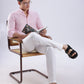 100% Linen Soft Touch Frosty Pink
