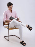Men's Linen Soft Touch Frosty Pink Shirt Vellure