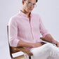 100% Linen Soft Touch Frosty Pink