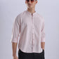 Kyoto Linen Mandarin Shirt in Shiro Pink